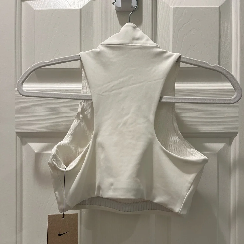 Nike Air Swoosh White Sports Bra - Picture 2 of 4